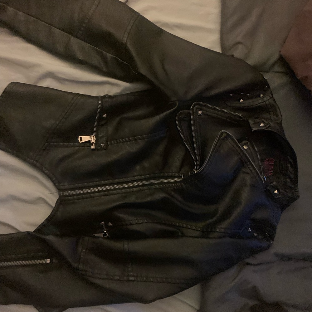 Female leather jacket